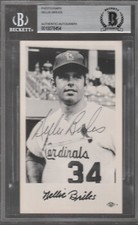 Nelson Nellie Briles (d.2005) Signed Team Issued Photograph Autograph Photo BAS