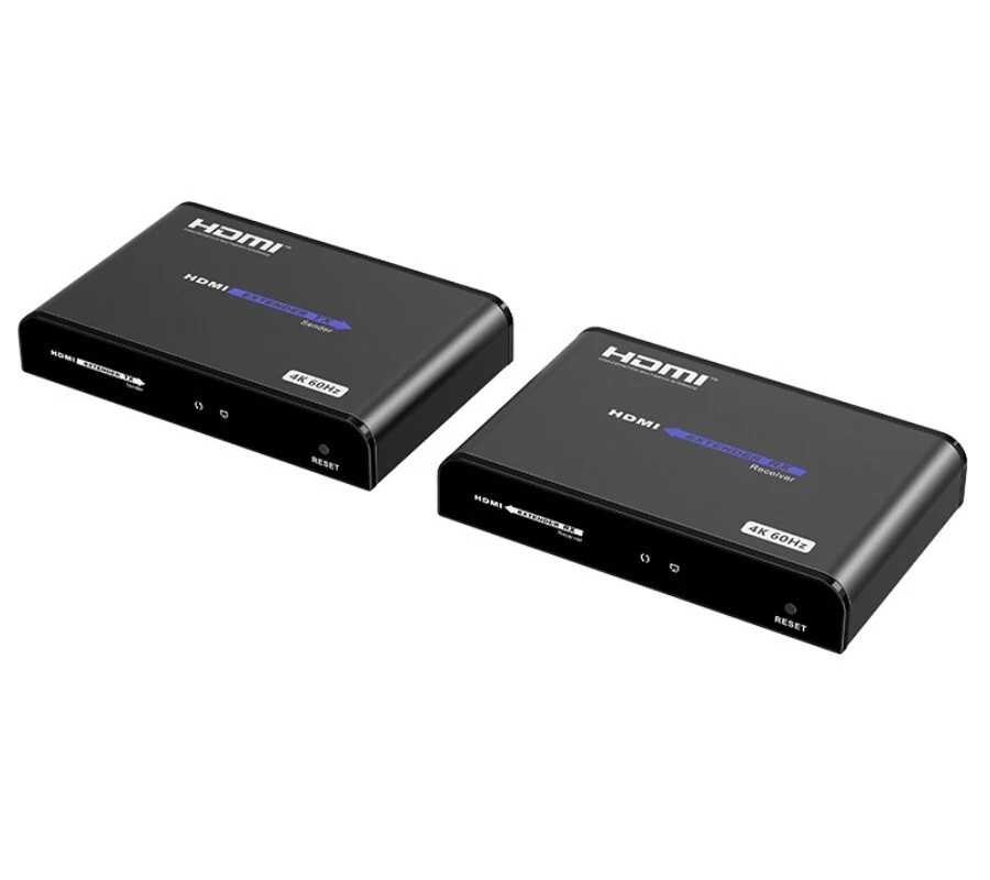 Up to 120M, 4K@60Hz LKV483Pro HDMI 2.0 Extender 18Gbps Loop-out IR Over Cat5e/6 - Image 2 of 4