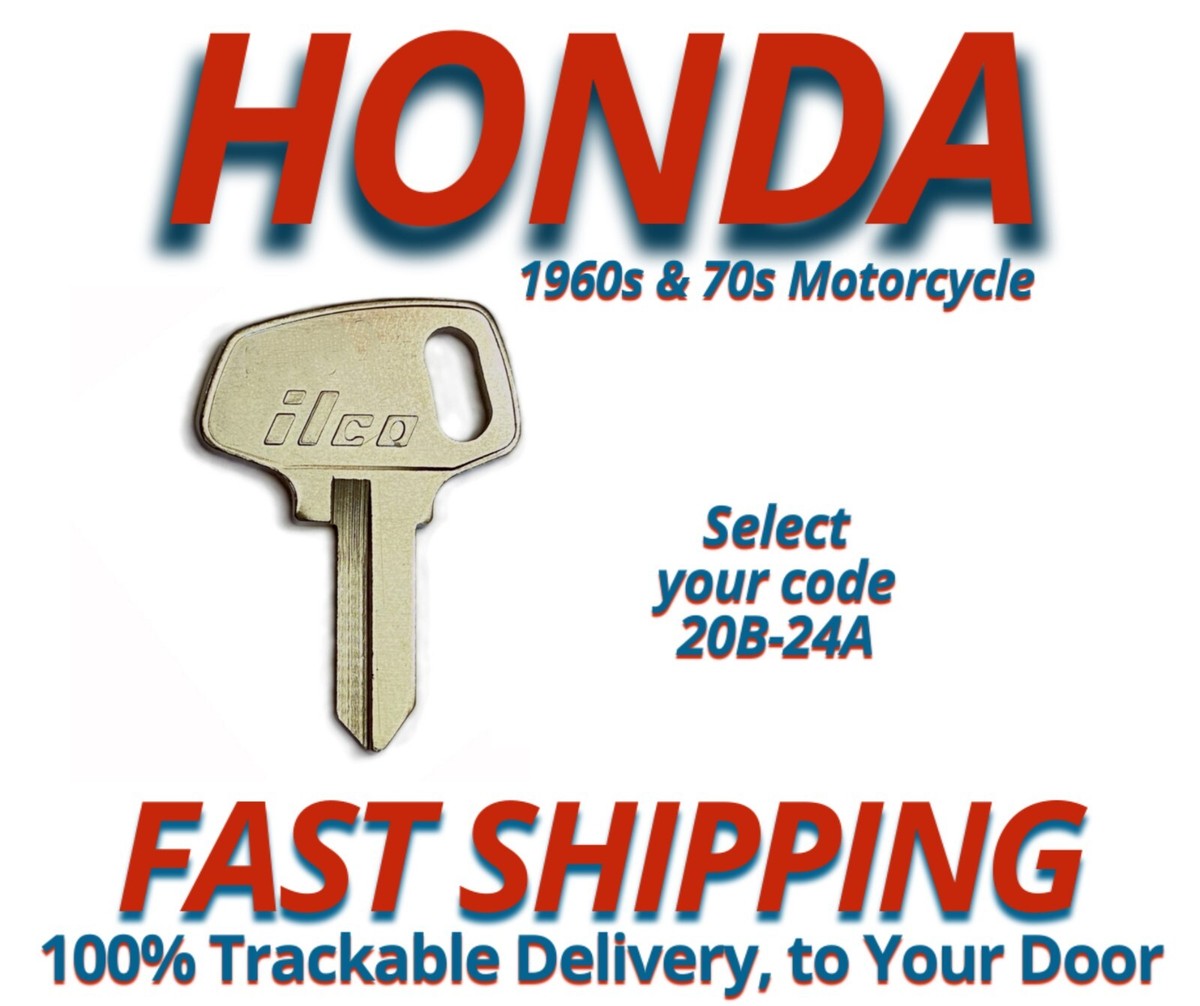 Honda Motorcycle Keys Replacement Key Cut to Code 20B-24A | eBay
