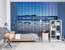 3D Blue Spray O3171 Photo Curtain Printing Fabric Window Eve 2023