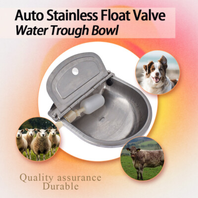 4L Stainless Water Trough Bowl Automatic Drinking Dog Horse Chicken Auto  Fill | eBay Australia