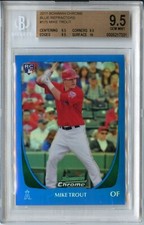 2011 Bowman Chrome Mike Trout Blue Refractors RC Rookie BGS 9.5 TRUE GEM+ #/150