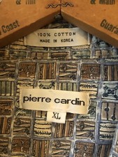 Vintage Pierre Cardin Button Front Print Shirt Men  s XL