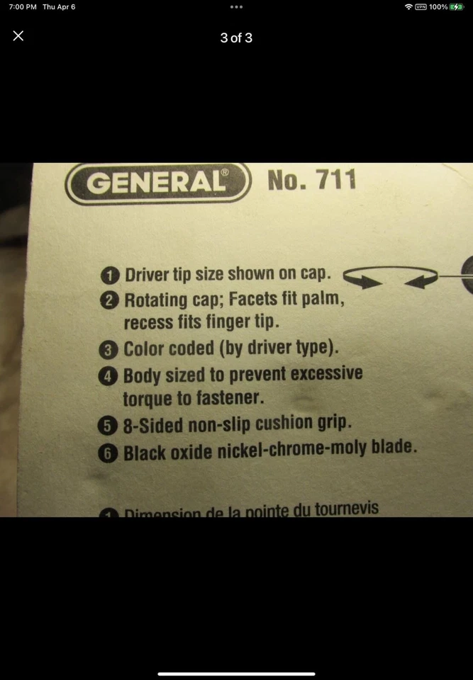 General Tools Precision Torx Screwdriver Set - NOS - Image 3 of 4