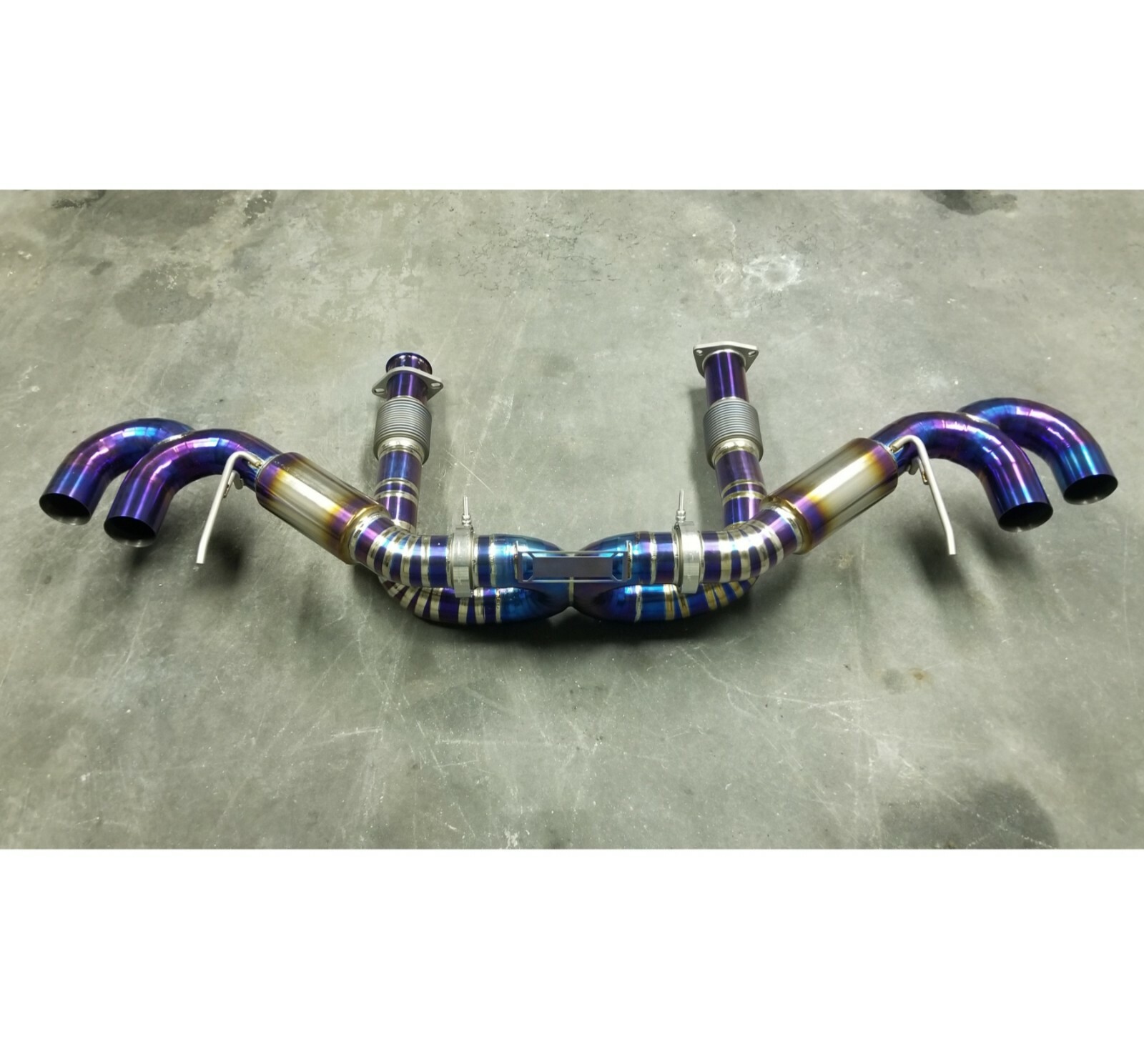 3" Titanium Cat Back Quad Exhaust Carbon Fiber Tip For 2023 Corvette