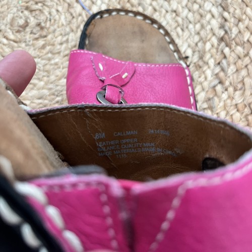 Naturalizer Womens 8 Callman Foliage Magenta Sandals Leather - Picture 4 of 4