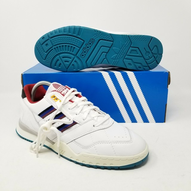 adidas burgundy and blue trainers