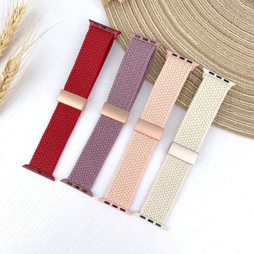 Magnet Gewebtes Nylon Band Armband für Apple Watch 10 9 8 7 6 5 SE 41/42/45/46/49mm - Bild 5 von 26