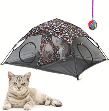 Outdoor Cat Play Tent for Indoor Cats X- Large Portable Cat House, Outdoor Cat