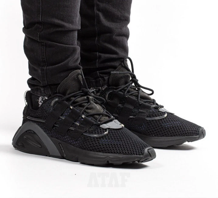 Men's adidas originals LXCON shoes black/core black white (EE5900) SZ |