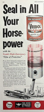 1940s Veedol Motor Oil Heavy Duty Plus Film Protection Tide Water VTG Print Ad