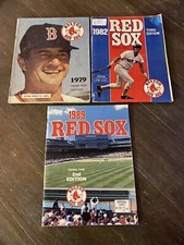 Lot of 3 Boston Red Sox Unsigned Scorebooks- 1979, 1982 & 1989  Yastrzemski