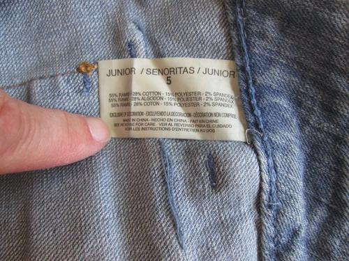 NWT Glo Jean Shorts Juniors Size 5 Waist 28 Stretch Button Pockets 144-33684 - Picture 4 of 5