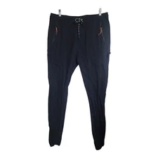 Across The Pond Pants Men L Black Signature Line Cargo Joggers Gorpcore 