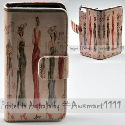 For Samsung Galaxy Note Series - Paris Vintage Print Wallet Mobile Phone Case