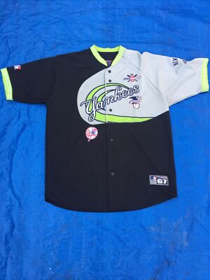 VINTAGE 90's NEW YORK YANKEES MLB WILLIE ESCO NAS HIP HOP JERSEY XL SEWN (RARE)