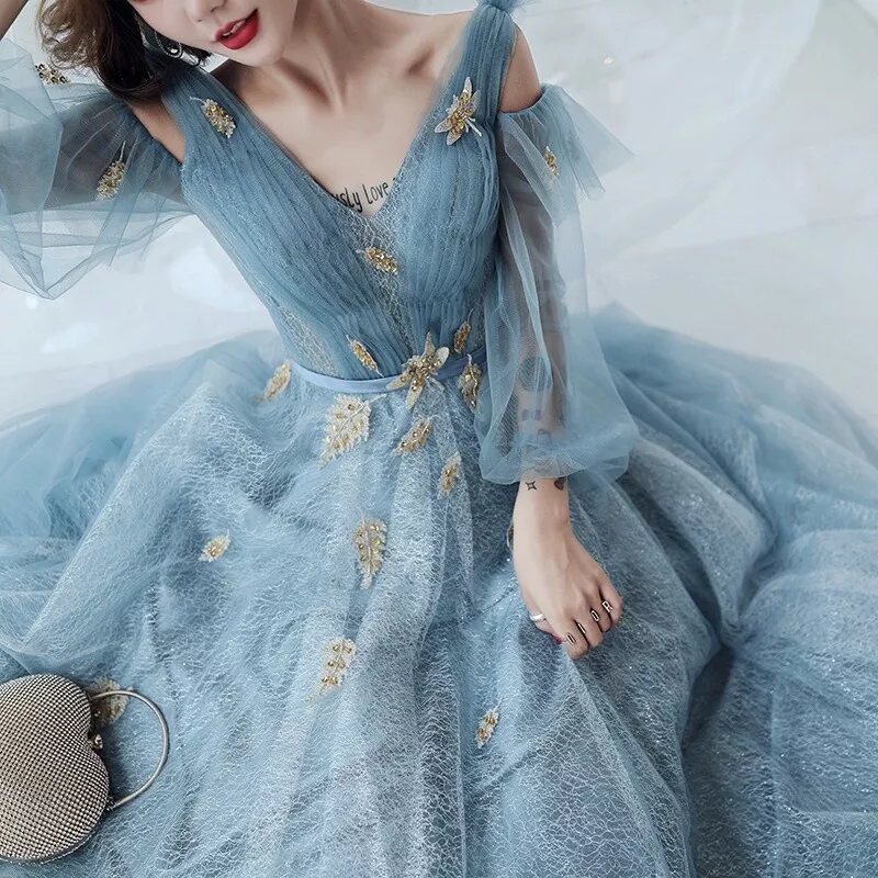 Femme Brillant Maille Robe Soir e Robe de Bal Princesse Fairy