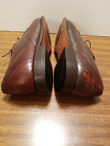 ALLEN EDMONDS BURTON ALL LEATHER DARK BROWN 12/D/ OXFORD MADE IN USA - Picture 6 of 12