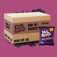 Kp Nik Naks Rib 'N' Saucy Crisps 20x75g Full Box