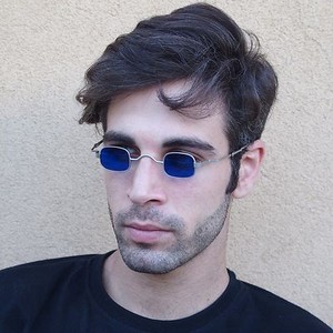 Small Square Sherlock Holmes Retro Victorian Sunglasses Steampunk