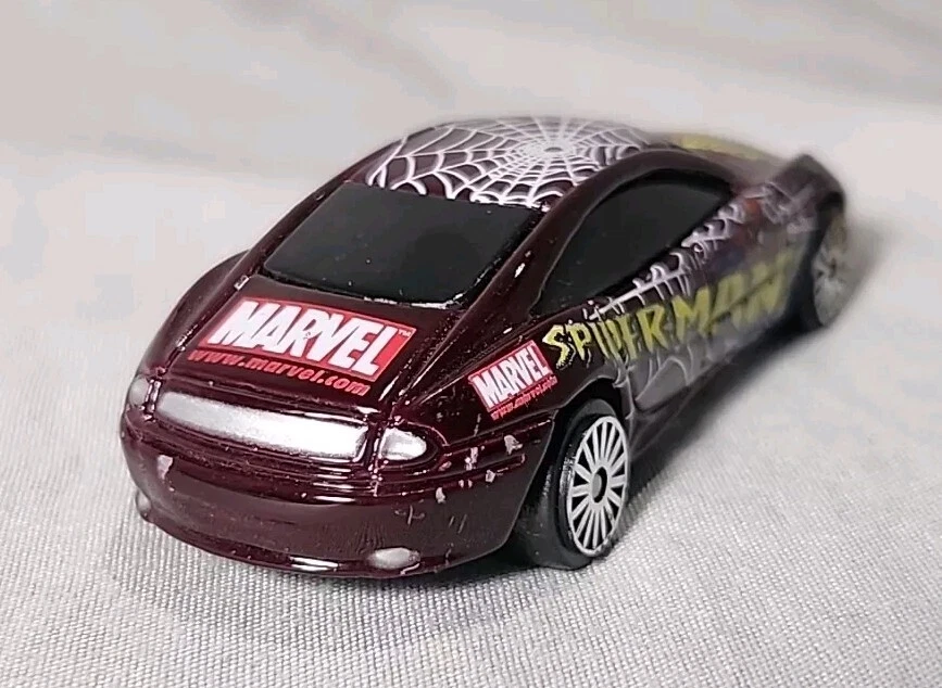 2002 Maisto Marvel 2000 Buick Lacrosse Spider-Man Purple 1:64 Diecast 3" Toy Car - Image 4 of 4