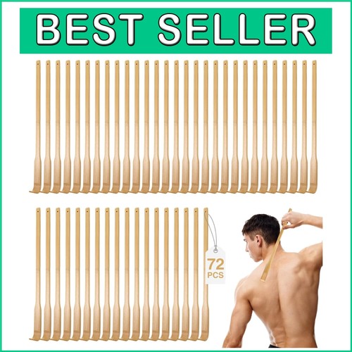Comfortable 72-Piece Bamboo Back Scratcher Set - Ideal for Nursing Care Gifts