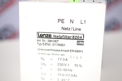 LENZE EZN2_017A001 (384 067) (NETFILTER) - 6 months warranty - Picture 2 of 4