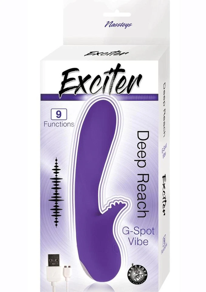 Vibrador de silicone recarregável ponto G de alcance profundo excitador - Imagem 2 de 4