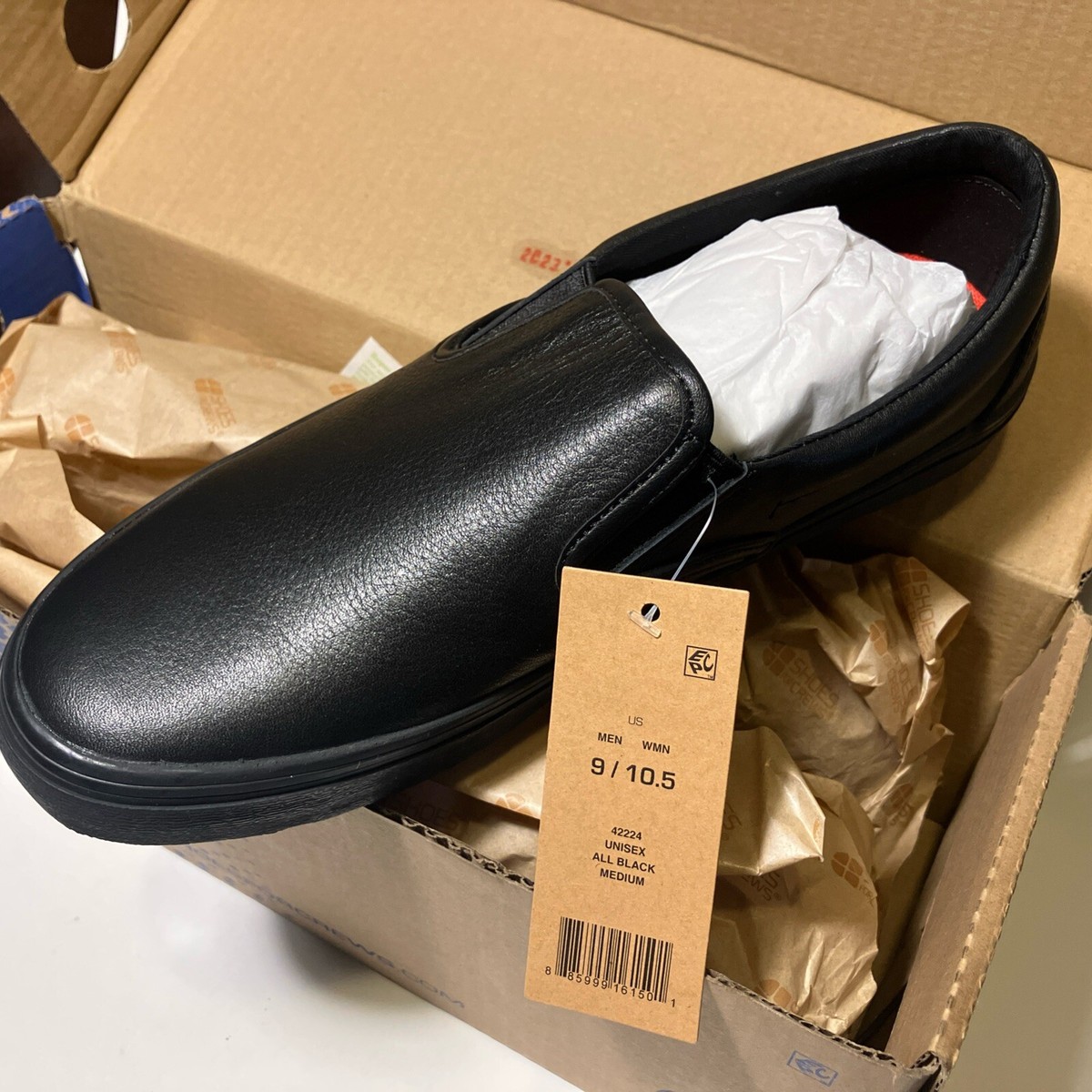 Shoes for Crews Merlin Slip-On Men's Slip Resistant Work Leather Sneakers