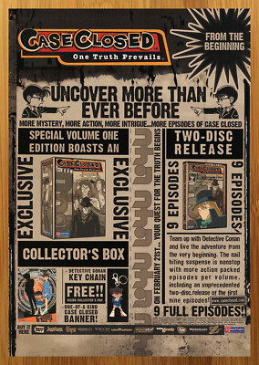 2006 Case Closed: One Truth Prevails Vintage Print Ad/Poster Anime Manga Pop Art