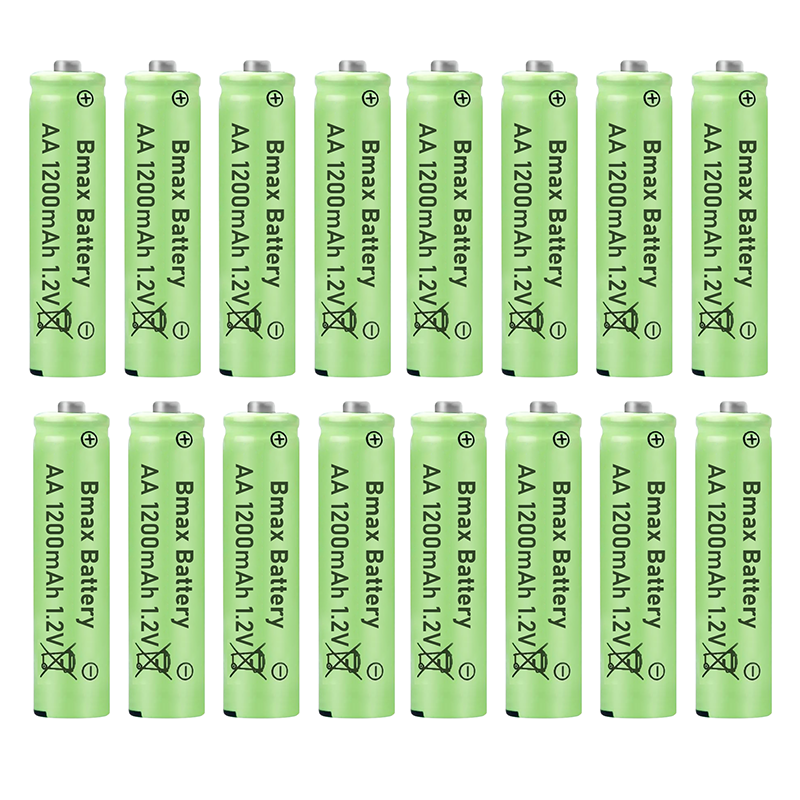 1.2V 1200mAh AA Rechargeable LED Light Batteries with Charger Bundle