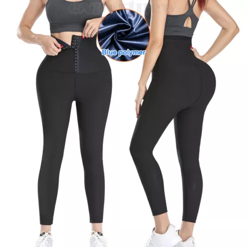 Sauna Leggings für Damen Jogginghose High Waist Kompressionsshorts Abnehmen Hot - Bild 38 von 43