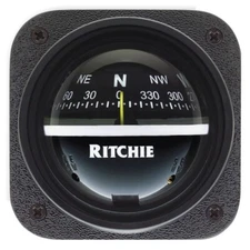 Ritchie V-537 Explorer Compass - Bulkhead Mount Black Dial