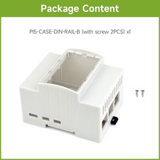 Waveshare DIN Rail ABS Case for Raspberry Pi 5 large Inner Space Injection