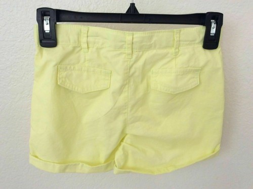Carter's Twil Shorts 100% Cotton Rolled Cuff Yellow - Girl Size 8 - Picture 2 of 2