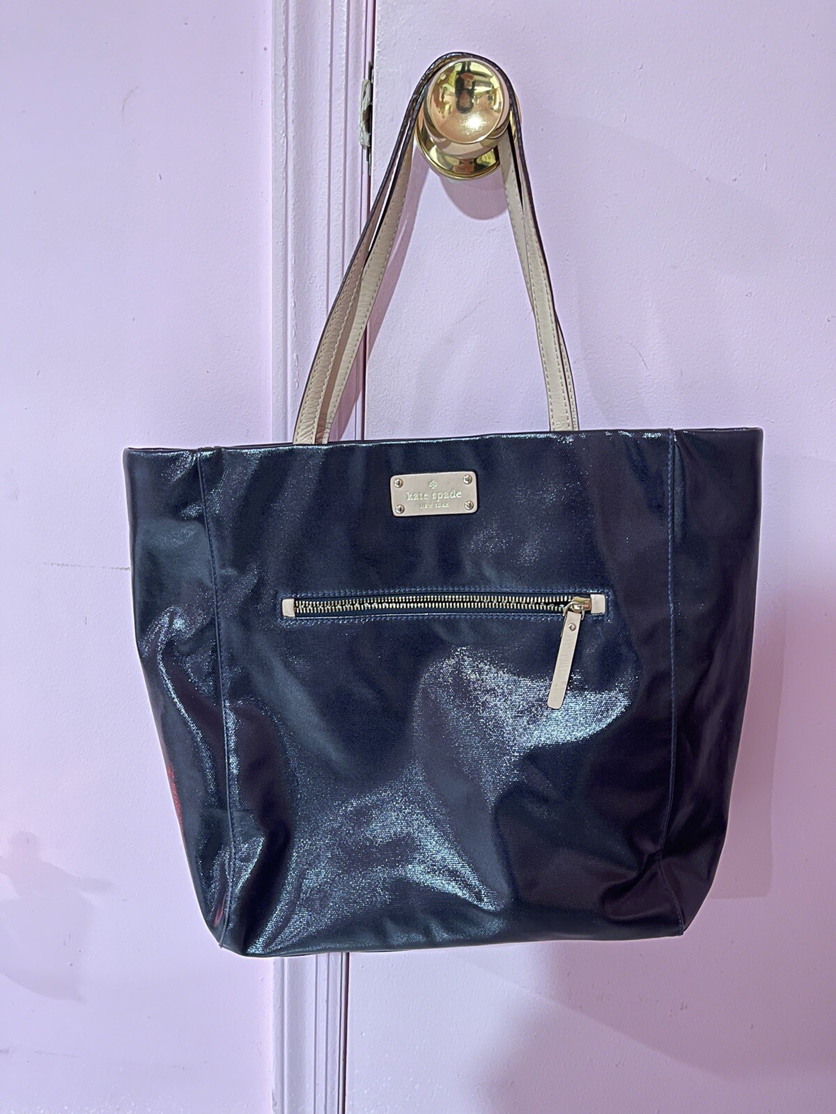 kate spade navy blue handbag Preowned eBay