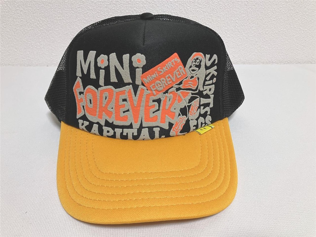 kapital LEGS MiNi SKiRTs FOREVER truck cap hat trucker black gold