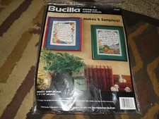 1995 Bucilla Grace's Sampler Pair Stamped Cross Stitch Kit