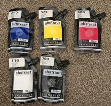 Sennelier Abstract Acrylic, Primary Color Set of 5