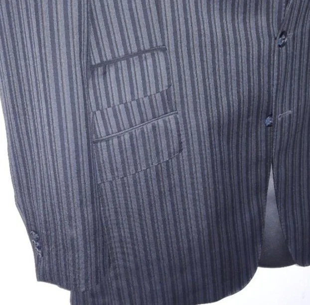 Abrigo deportivo Ben Sherman 42R blazer negro a rayas para hombre Foto 4 de 4