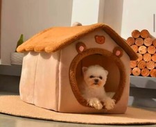 Panier Chien Ou Chat 33*30*32cm Toute Saisons, Lavable Marron Cotton