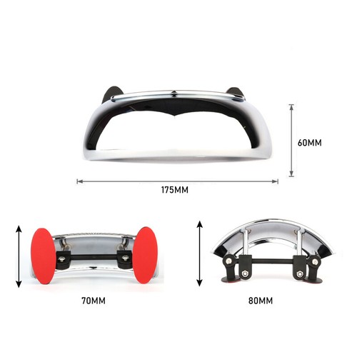 Motorcycles Bikes Wide-angle Rear view Mirror Blind Spot Mirror Anti-glare CT - Bild 4 von 10