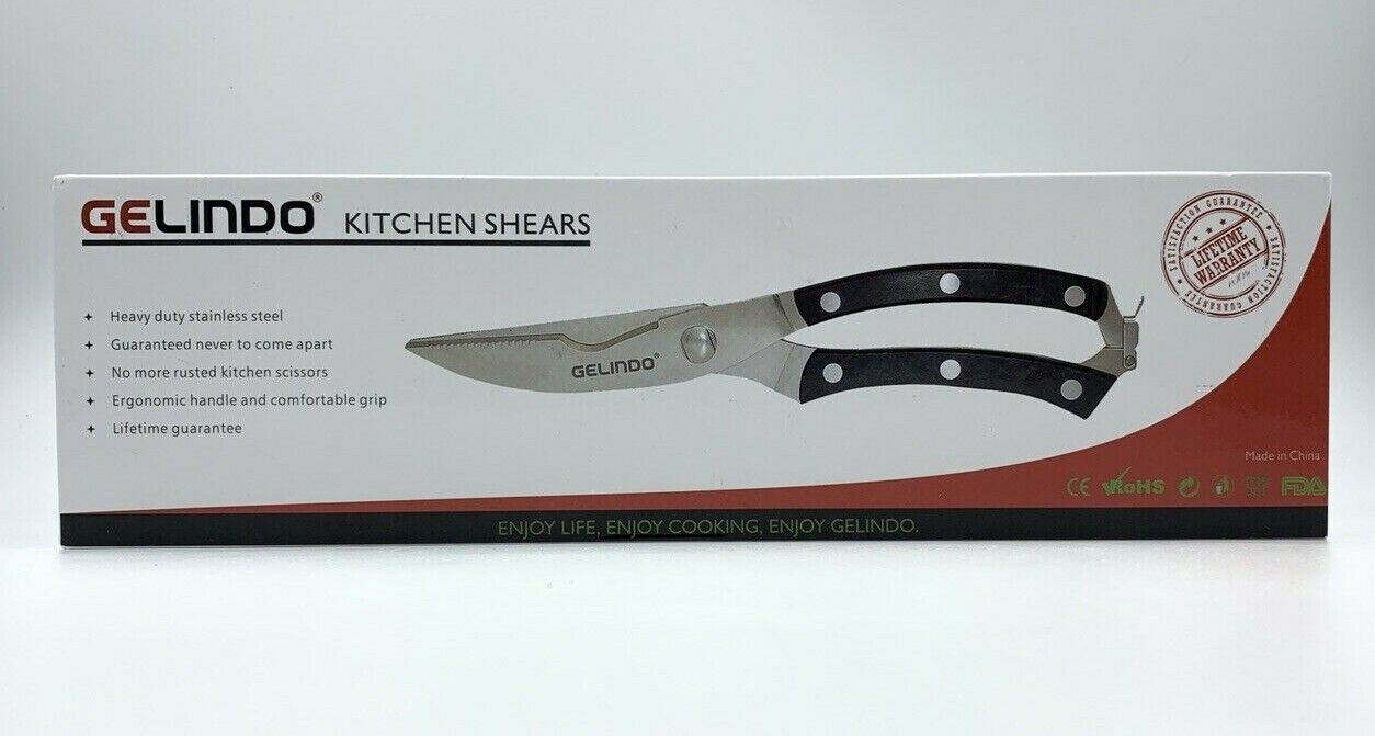 Gelindo Kitchen Scissors Elegant Poultry Heavy BBQ Duty Stainless Steel Max 49% OFF
