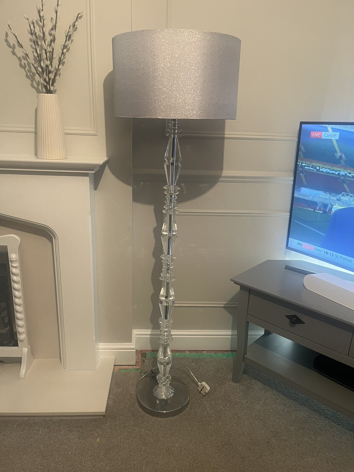 Laura Ashley Crystal and Chome Floor Lamp eBay