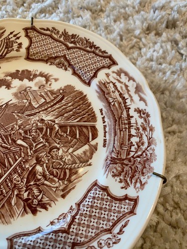 ALFRED MEAKIN FAIR WINDS SALAD DESSERT 7" BROWN PLATE US Constitution - Picture 3 of 8