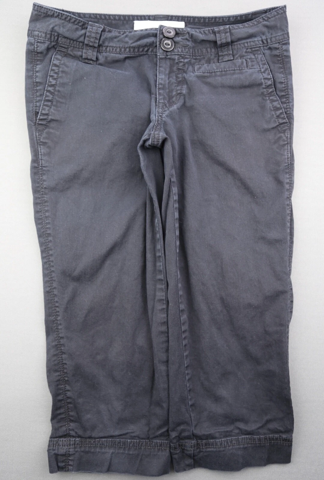 Women's Aeropostale A87 Mid Rise Chino Capri Pants Blue Size 00 (25x17)