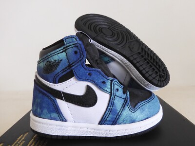 Nike Air Jordan High Og (Td) Tie-Dye White-Aurora Green Sz 5c  [CU0450-100]