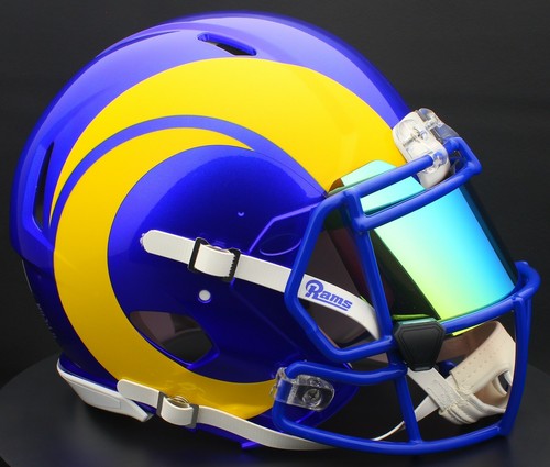 ***CUSTOM*** LOS ANGELES RAMS Full Size NFL Riddell SPEED Football Helmet - Picture 2 of 8