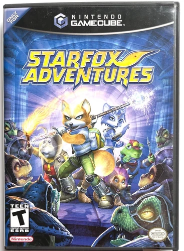 RARE VINTAGE NINTENDO GAMECUBE "STARFOX ADVENTURES" BLACK LABEL GAME COMPLETE