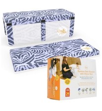 Bath Kneeler and Elbow Rest Set- 24" Extra Long, Bath Kneeling Pad with Stora...